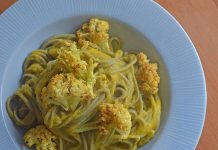 tomato pasta, this time with cauliflower