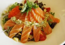 Salmon curry with turmeric